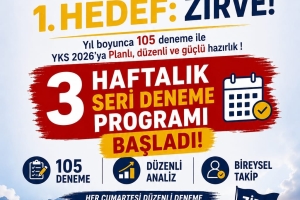 3 Haftalık Seri Deneme Programı BAŞLADI !
