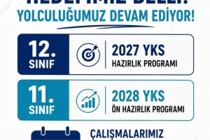 Ağustos 2026 Erken YKS Hazırlık Programlarımız Devam Ediyor