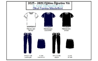 2025 - 2026 Eğitim Öğretim Yılı 9. Sınıf Okul Kıyafet Modelleri