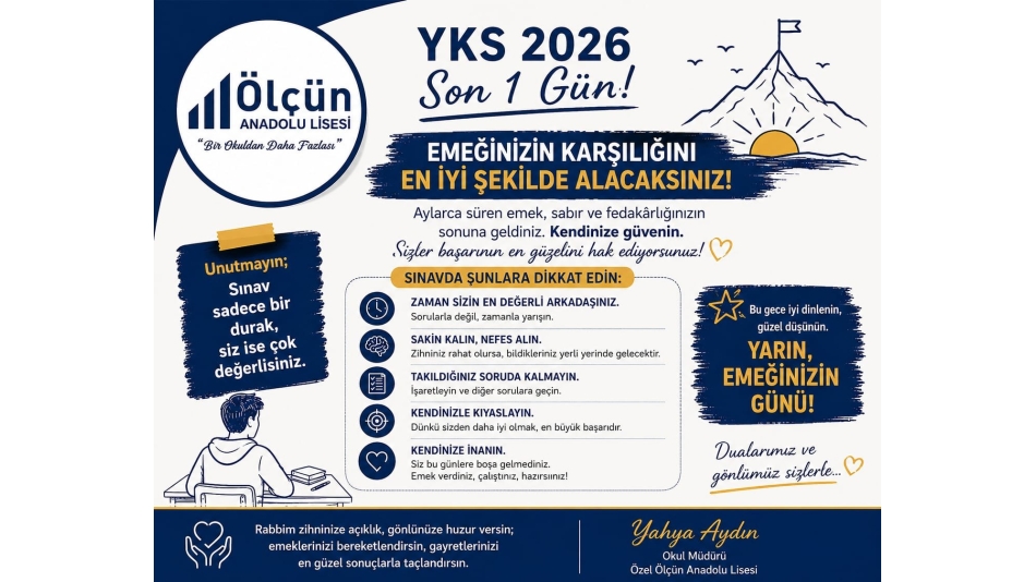 2026 YKS'ye Son Bir Gün 